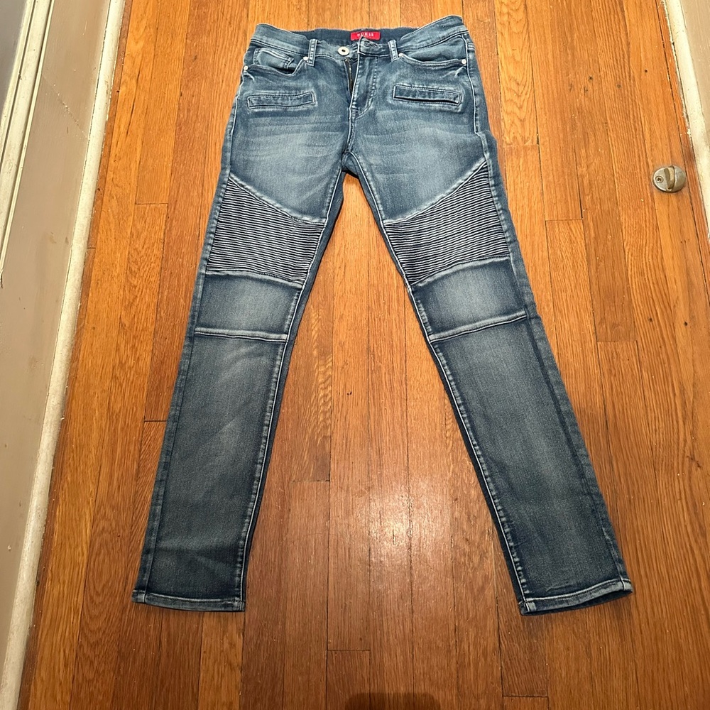 Guess Men's Blue Ribbed Skinny Jeans